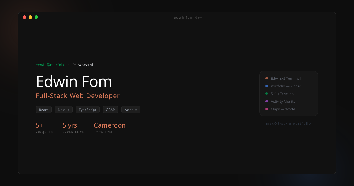 Edwin Fom — Portfolio